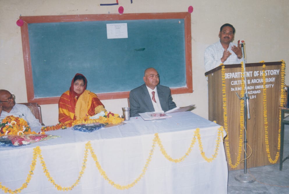 An honoured guest at the Dept. of History, Culture & Archaeology, Dr. R.M.L. Avadh University, Faizabad