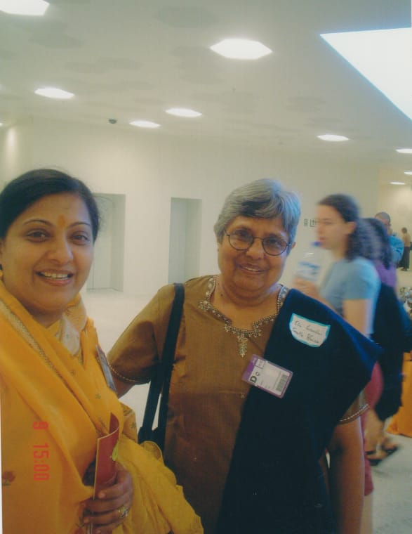 With Smt. Ela Gandhi at an international conference